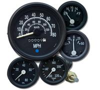Willys - Gruppo tachimetro Jeeps 0-60 MPH, adatto per camion e jeep 1946-1966 CJ-2A, 3A, 3B, M38, M38A1, MB, Ford GPW CJ2A CJ3A, CJ3B Millitary Trucks e Jeeps | Gpw quadrante bianco lunette cromate