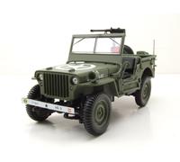Willys Jeep Esercito Militare D-Day 1944 Verde Modellino 1:18 Norev