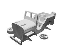 Willys MB Jeep Militare WWII Modello Scala Veicolo Stampato 3D Display