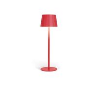 Wilmà Classic Lampada da Tavolo Design Senza Fili Impermeabile IP54 in Alluminio Autonomia 23 Ore, Lampada Dimmerabile Led Senza Fili Ricaricabile con Touch Control, 5200 mAh (Rosso)