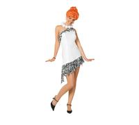 Wilma Flintstone Costume + Parrucca Deluxe Donna Cartoon Vestito Autorizzato