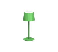 Wilmà Mini Lampada da Tavolo Design Senza Fili Impermeabile IP54 in Alluminio Autonomia 5 Ore, Lampada Dimmerabile Led Ricaricabile con Touch Control e Base Antiribaltamento (Verde)
