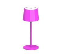 Wilmà Mini Lampada da Tavolo Design Senza Fili Impermeabile IP54 in Alluminio Autonomia 5 Ore, Lampada Dimmerabile Led Ricaricabile con Touch Control e Base Antiribaltamento (Fucsia)