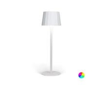 Wilmà Rainbow Lampada da Tavolo Design Senza Fili Impermeabile IP54 in Alluminio Autonomia 23 Ore, Lampada Dimmerabile Led RGB Ricaricabile con Touch Control e Sistema Antiribaltamento (Bianco)