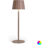 Wilmà Rainbow Lampada da Tavolo Design Senza Fili Impermeabile IP54 in Alluminio Autonomia 23 Ore, Lampada Dimmerabile Led RGB Ricaricabile con Touch Control e Sistema Antiribaltamento (Nocciola)