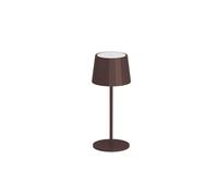 Wilmà Small Lampada da Tavolo Senza Fili LED Ricaricabile, Touch Control Impermeabile IP54 Base Antiribaltamento, Altezza Modulare 29cm, 5200 mAh 230 Lumen, Ideale per Casa e Giardino (Corten)