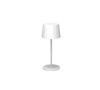 Wilmà Small Lampada da Tavolo Senza Fili LED Ricaricabile, Touch Control Impermeabile IP54 Base Antiribaltamento, Altezza Modulare 29cm, 5200 mAh 230 Lumen, Ideale per Casa e Giardino (Bianco)