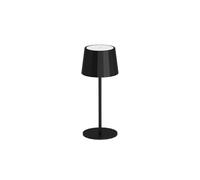 Wilmà Small Lampada da Tavolo Senza Fili LED Ricaricabile, Touch Control Impermeabile IP54 Base Antiribaltamento, Altezza Modulare 29cm, 5200 mAh 230 Lumen, Ideale per Casa e Giardino (Nero)