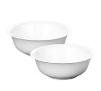 Wilmax - Ciotola in porcellana - 1600 ml - set da 2 - Insalatiera - bianco - per snack, insalate - Ø 20 cm - Cestino per frutta, cereali - Elegante e resistente ai graffi - Ideale come regalo