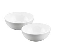 Wilmax - Ciotola in porcellana - 300 ml - set da 2 - Insalatiera - bianca - per snack, insalate - Ø 11 cm - Cestino per frutta, cereali - Elegante e resistente ai graffi - Ideale come regalo