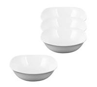 Wilmax - Ciotola in porcellana - 650 ml - set da 4 - Insalatiera - bianca - per snack, insalate - Ø 16,5 cm - Cestino per frutta, cereali - Elegante e resistente ai graffi - Ideale come regalo