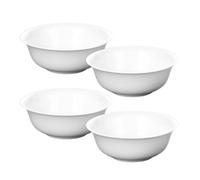 Wilmax - Ciotola in porcellana - 700 ml - set da 4 - Insalatiera - bianca - per snack, insalate - Ø 15 cm - Cestino per frutta, cereali - Elegante e resistente ai graffi - Ideale come regalo