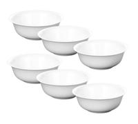 Wilmax - Ciotola in porcellana - 700 ml - set da 6 - Insalatiera - bianca - per snack, insalate - Ø 15 cm - Cestino per frutta, cereali - Elegante e resistente ai graffi - Ideale come regalo