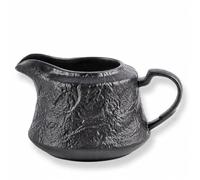 Wilmax - Lattiera in porcellana - 260 ml - Nero - Lattiera - Servizio da caffè per latte, caffè, tè - con beccuccio - Salsiera