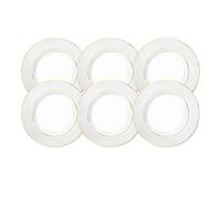 Wilmax - Piatti con motivo oro - Piatto da dessert bianco in porcellana - Colazione - Torta