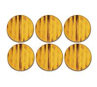 Wilmax - Piatti da dessert COLORBOOM - Set di piatti - Piatti in porcellana - Per servire snack - Design moderno - Lavabili in lavastoviglie - Colore giallo - Set da 6 - Diametro: 18 cm