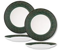 Wilmax - Piatti decorativi - 2 pezzi - Ø25 cm - da dessert in porcellana - Lavabili in lavastoviglie - da colazione - Piatti da torta