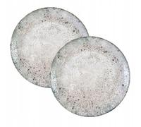 Wilmax - Piatti decorativi - 2 pezzi - Ø27cm - da dessert in porcellana - Lavabili in lavastoviglie - da colazione - Piatti da dessert