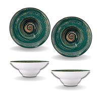 Wilmax - Piatti fondi SPIRAL - 2 pezzi - Eleganti - Moderni - Resistenti - Porcellana smaltata - Resistenti ai graffi - Lavabili in lavastoviglie - Per zuppe, insalate - Diametro: 22,5 cm