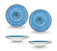 Wilmax - Piatti fondi SPIRAL - 2 pezzi - Eleganti - Moderni - Resistenti - Porcellana smaltata - Resistenti ai graffi - Lavabili in lavastoviglie - Per zuppe, insalate - Diametro: 24 cm
