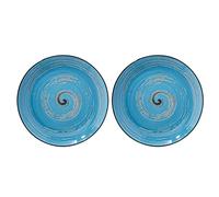 Wilmax - Piatti piani COLORBOOM - Set da 2 - Diametro: 25,5 cm - Design moderno - Porcellana - Smalto - Resistente - Resistente alla luce - Anti-ossidante - Per diversi piatti - Idea regalo