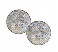 Wilmax - Piatto decorativo - 2 pezzi - Ø 17 cm - Piatto da dessert in porcellana - Lavabile in lavastoviglie - Piatto da colazione - Piatto da dessert