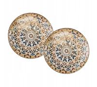 Wilmax - Piatto decorativo - 2 pezzi - Ø21 cm - Piatto da dessert in porcellana - Piatto piano - Lavabile in lavastoviglie - da colazione - da dessert