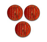 Wilmax - Piatto piano COLORBOOM - Design moderno - Set di piatti - Porcellana - Colore rosso - Protetto dall'ossidazione - Per diversi piatti - Idea regalo - Set da 3 - Diametro: 23 cm