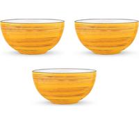 Wilmax - Ciotola SPIRAL - Set da 3 - Insalatiera - Ciotole per zuppa - Ciotole per cereali - Ciotola in porcellana - Resistente ai graffi - Per uso domestico - Diametro: 14 cm - Capacità: 600 ml