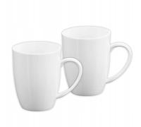 Wilmax - Tazze da tè e caffè - Set da 2-460 ml - Tazza da caffè in porcellana - Set per tè, caffè, cappuccino - porcellana - Bianco