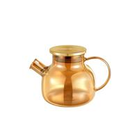 Wilmax - Teiera in vetro con coperchio in acciaio inossidabile - 950 ml - Teiera per tè sfuso - Teiera in vetro resistente al calore - Teiera per bevande calde e fredde