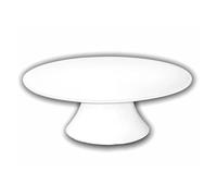 Wilmax - Vassoio per torte con piedini in porcellana - per decorare, crostate - Supporto per torte - bianco - Piatto