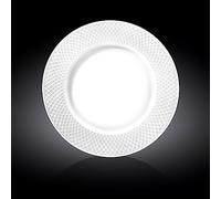 Wilmax WL-880117/2C - Set di 2 piatti piani in porcellana, diametro 28 cm, colore: Bianco