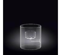 Wilmax WL-888904/A - Portacandela in vetro borosilicato per 1 candelina, altezza 9 cm