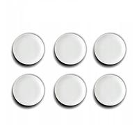 Wilmax WL-991014/A - Piatto piano in porcellana con bordo arrotolato, diametro 23 cm, colore: Bianco