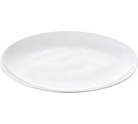 Wilmax WL-991015/A - Piatto piano in porcellana con bordo arrotolato, diametro 25,5 cm, colore: Bianco