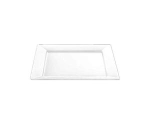 Wilmax WL-991224A - Piatto Piano Quadrato in Porcellana, 29,5 cm di Lunghezza, 29,5 cm di Larghezza, Colore: Bianco