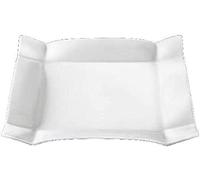 Wilmax WL-991232/A - Piatto piano in porcellana, lunghezza 25 cm, larghezza 25 cm, colore: Bianco