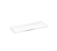 Wilmax WL-992016/A - Piatto per sushi/canape, in porcellana, lunghezza 36 cm, larghezza 14 cm, colore: Bianco