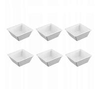 Wilmax WL-992387/A - Piatto quadrato in porcellana, lunghezza 11 cm, larghezza 11 cm, capacità 250 ml, colore: Bianco