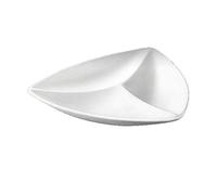 Wilmax WL-992585/A - Ciotola triangolare in porcellana, 24 cm, colore: Bianco