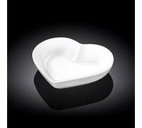 Wilmax WL-992717/A - Piatto piccolo in porcellana, lunghezza 8 cm, larghezza 7 cm, colore: Bianco