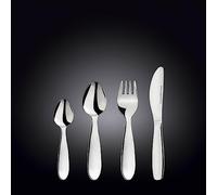 Wilmax WL-999901/4G - Set di 4 posate per bambini in acciaio INOX
