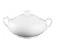 Wilmax - Zuppiera con coperchio - 2800 ml - Vaso in porcellana - bianco - Zuppiera resistente al calore - Zuppiera per servire zuppe o piatti unici - Lavabile in lavastoviglie