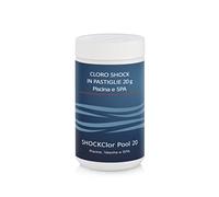 WILMIR SRL Shock CLOR Pool 20 1 kg, Pastiglie di Dicloro stabilizzato al 56% di Cloro Attivo per Piscine e Spa.