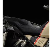 WILRAY Coprisedile per Moto per Guzzi V85TT 2019 2020 2021 Traspirante Cuscino Antiscivolo Tessuto in Nylon Sella Raffreddamento Tappetino A Nido d'Ape Decorare