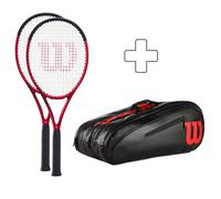Wilson 2 Clash 100L V2.0 In aggiunta borsa per racchetta - Taglia
