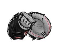 Wilson 2024 A1000 CM33 33 Baseball Catcher Mitt - Silber/Schwarz/Rot Rechtsh nder