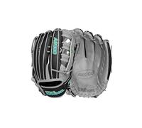 Wilson 2024 A2000 SP13SS - Guanto da softball Slowpitch da 33 cm, mano destra, colore: nero/grigio/foglia di tè