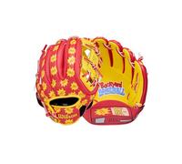 Wilson 2026 Backyard Baseball Juicebox A200 EZ Catch 25,4 cm Youth T-Ball Guanto - mano destra, rosso/giallo/bianco